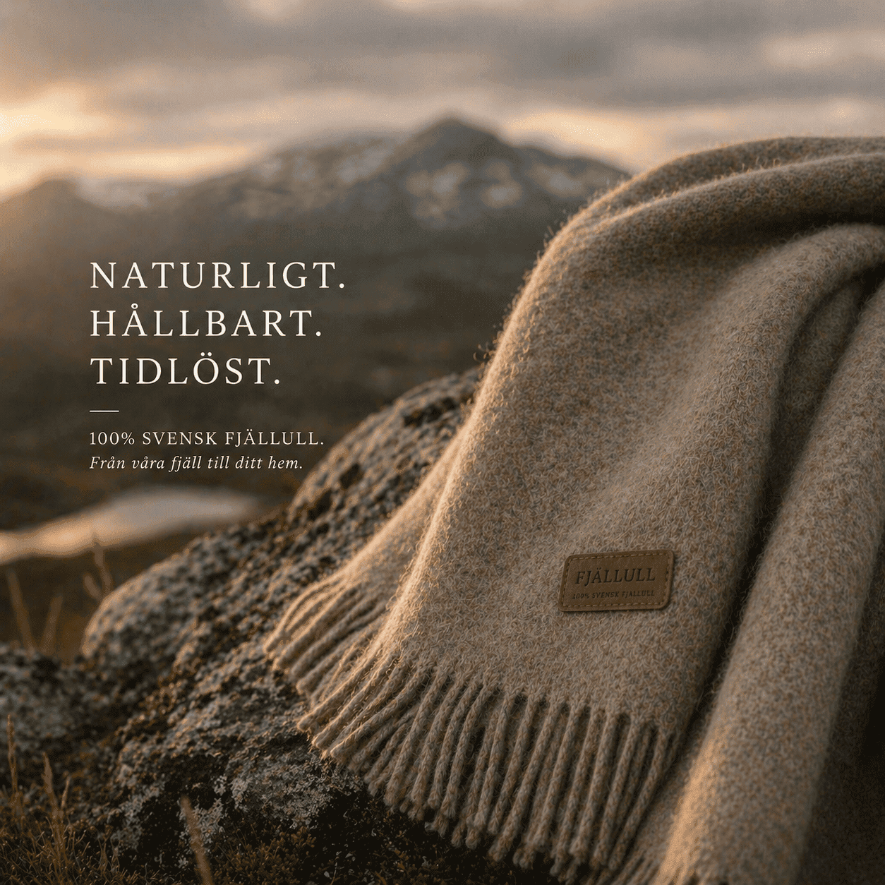 Ull från svenska fjällområden, hållbar och naturlig kvalitet för varma kläder.